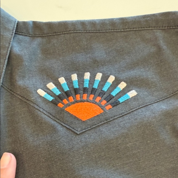 Howler Brothers Gray Shirt with Yellow Accents - Picture 1 of 5